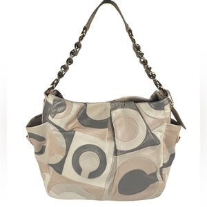 Coach Parker Op Art Pieced Satchel Bag